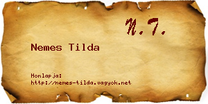 Nemes Tilda névjegykártya